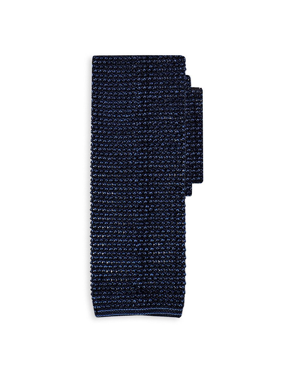 cravatta filo seta blu marine azzurro lazulite 0