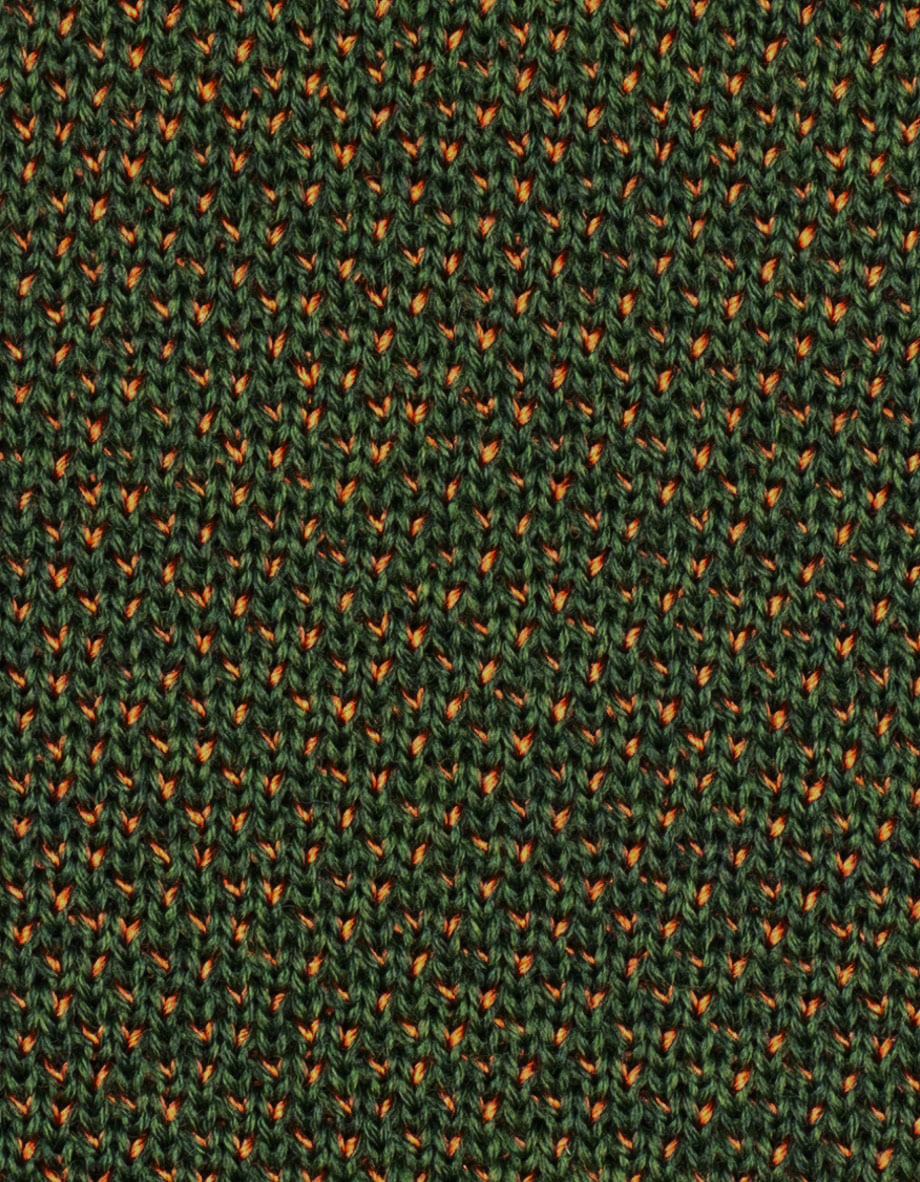 cravatta filo seta verde abete arancio 5 1