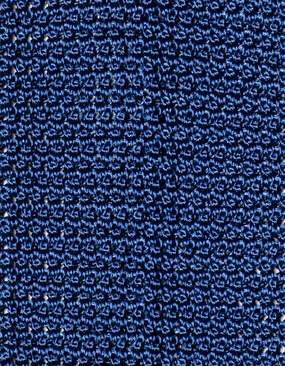 cravatta alfa grana di riso superknit punta quadra azzurro lazulite 5 1