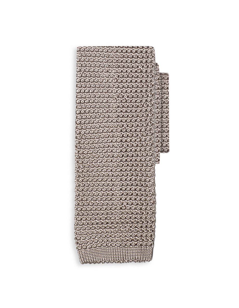 cravatta alfa grana di riso superknit punta quadra grigio perla 0 1