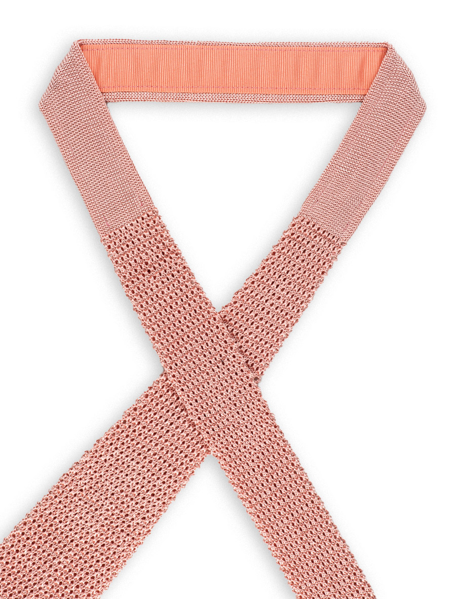 cravatta alfa grana di riso superknit punta quadra rosa rodenia 3