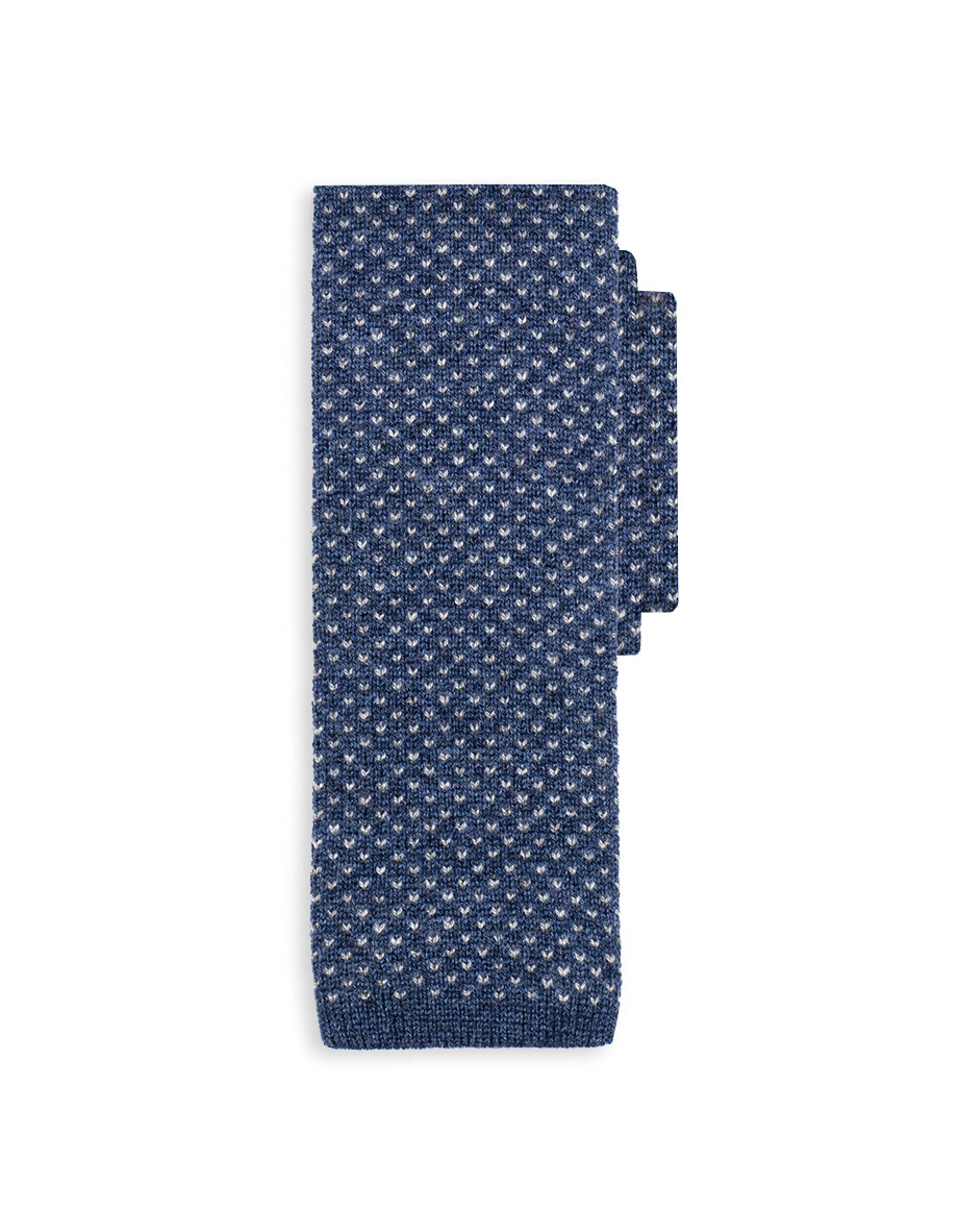 cravatta rain puntino m10 blu prussia grigio acciaio 0
