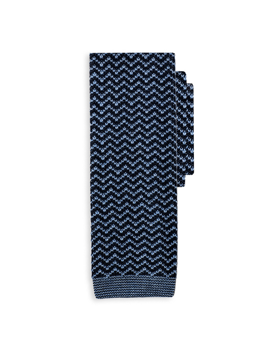 cravatta chevron blu marine azzurro river 0 1