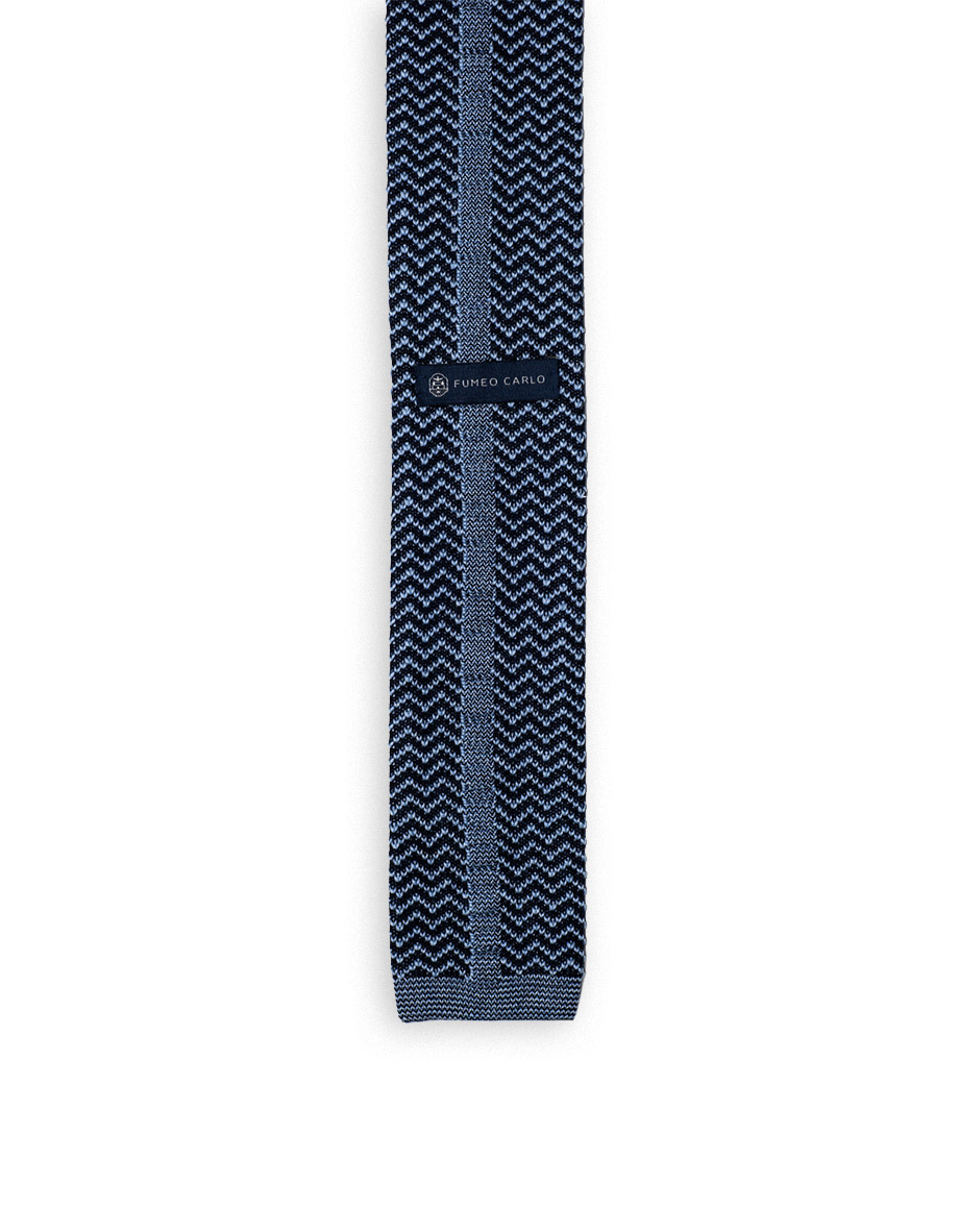 cravatta chevron blu marine azzurro river 2