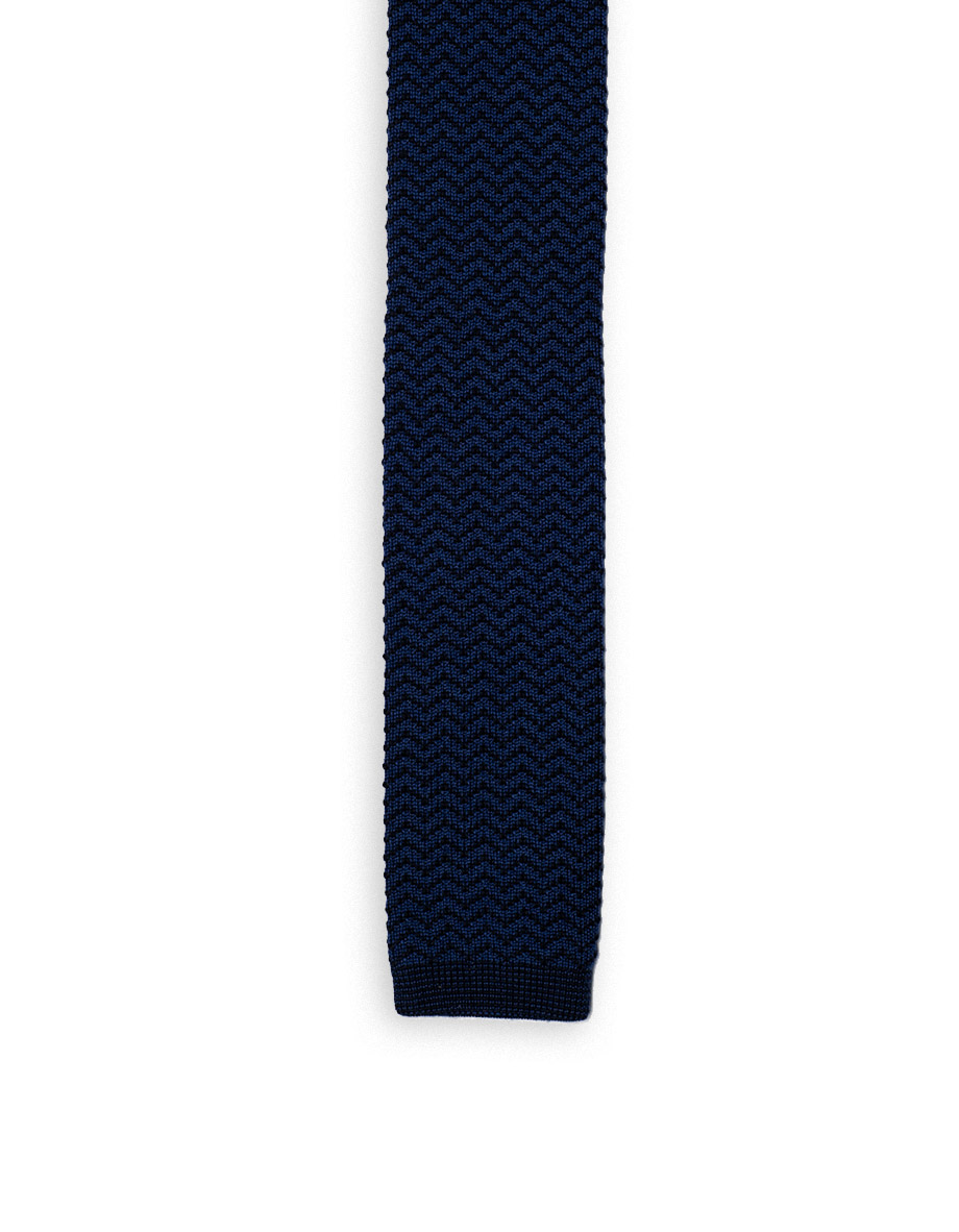 cravatta chevron blu marine blu oceano 1