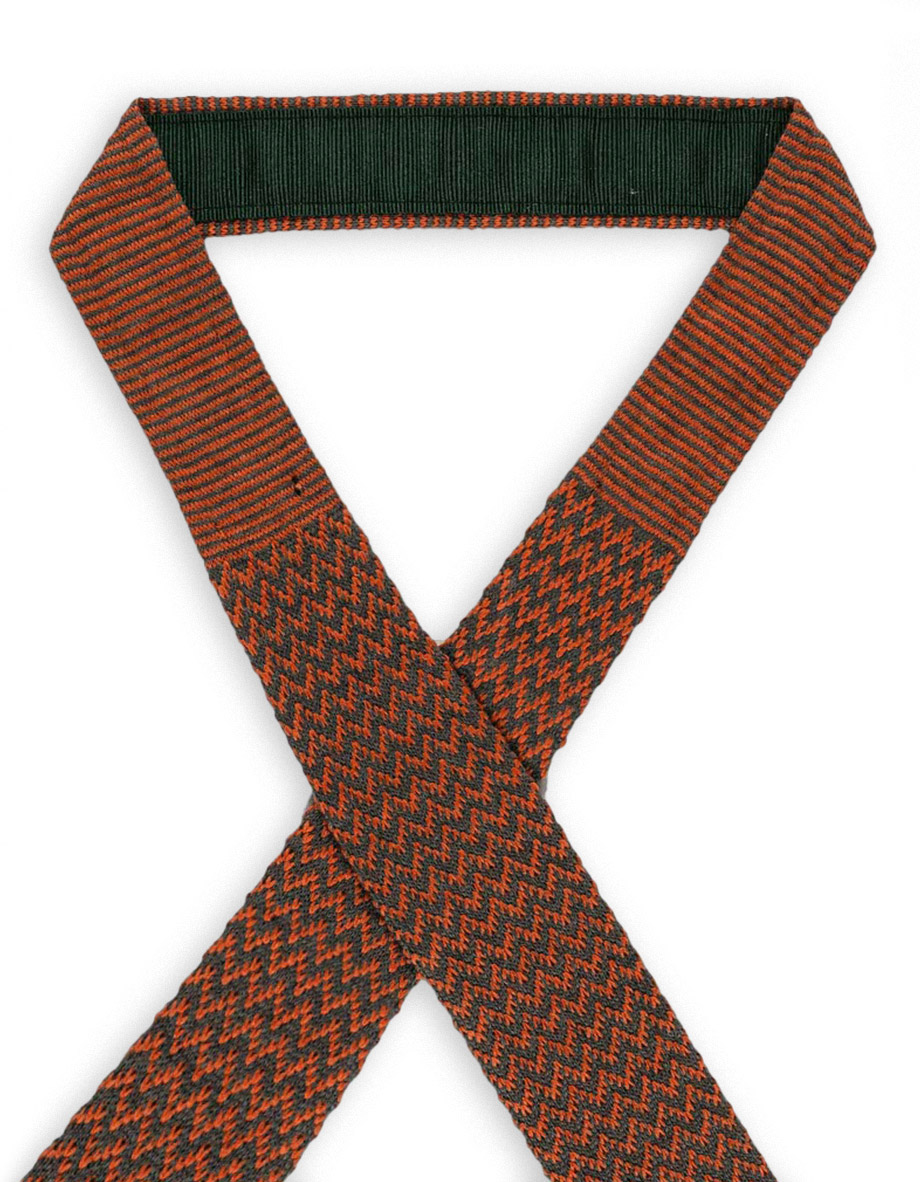 cravatta-chevron-verde-foresta-arancione-ambra_3
