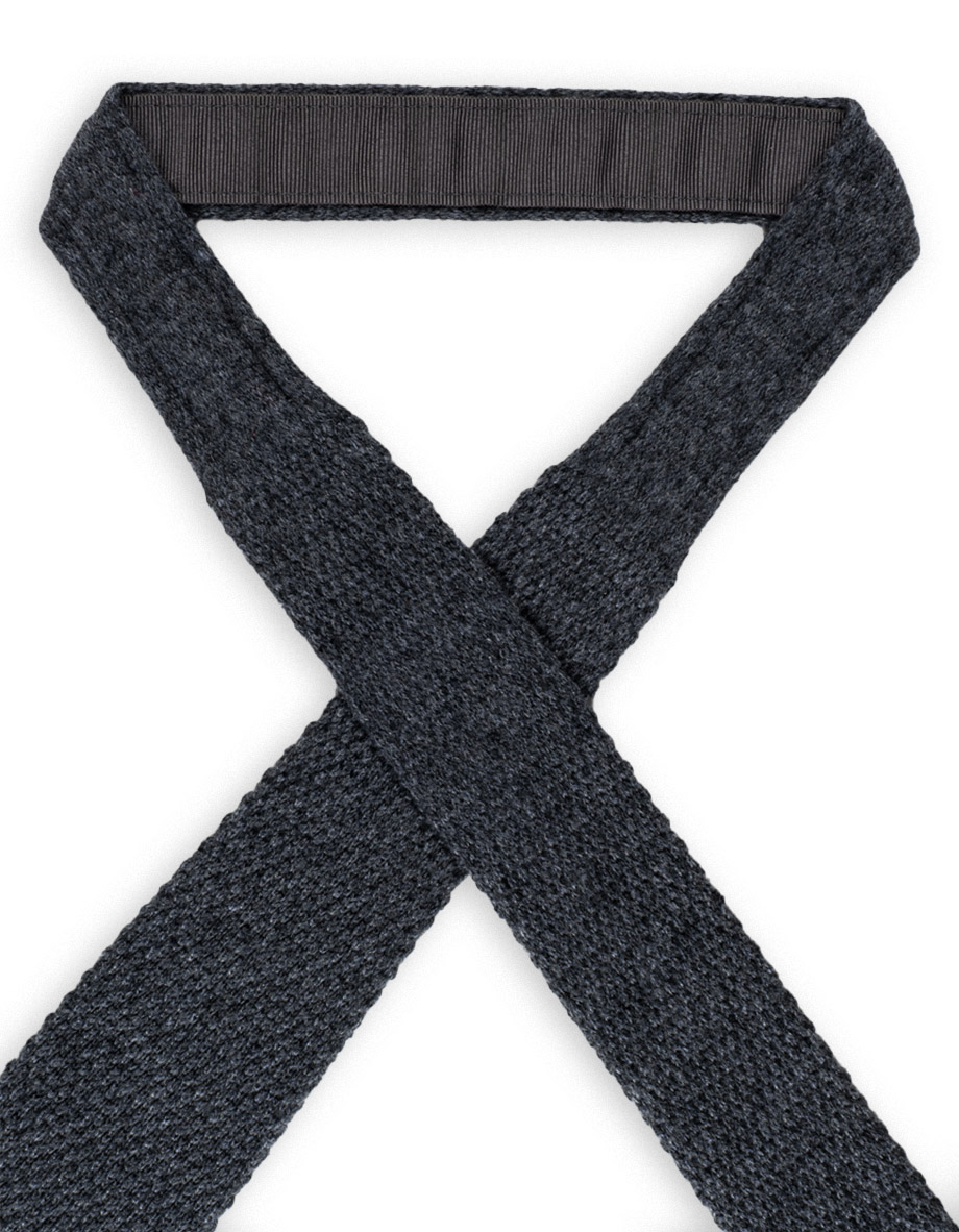 cravatta como punta quadra grigio lavagna 3