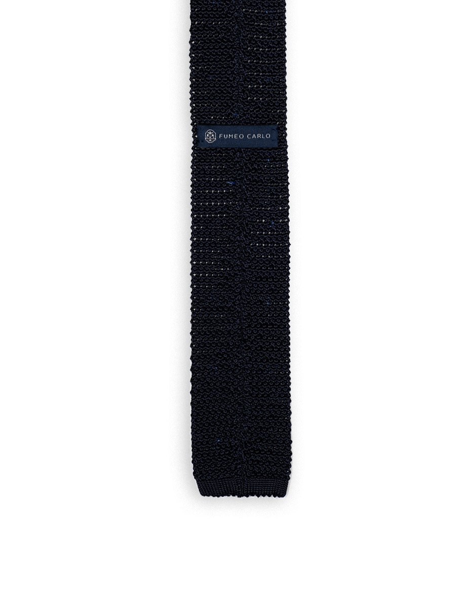 cravatta delta grana di riso superknit pois mano marine azzurro lazulite 2