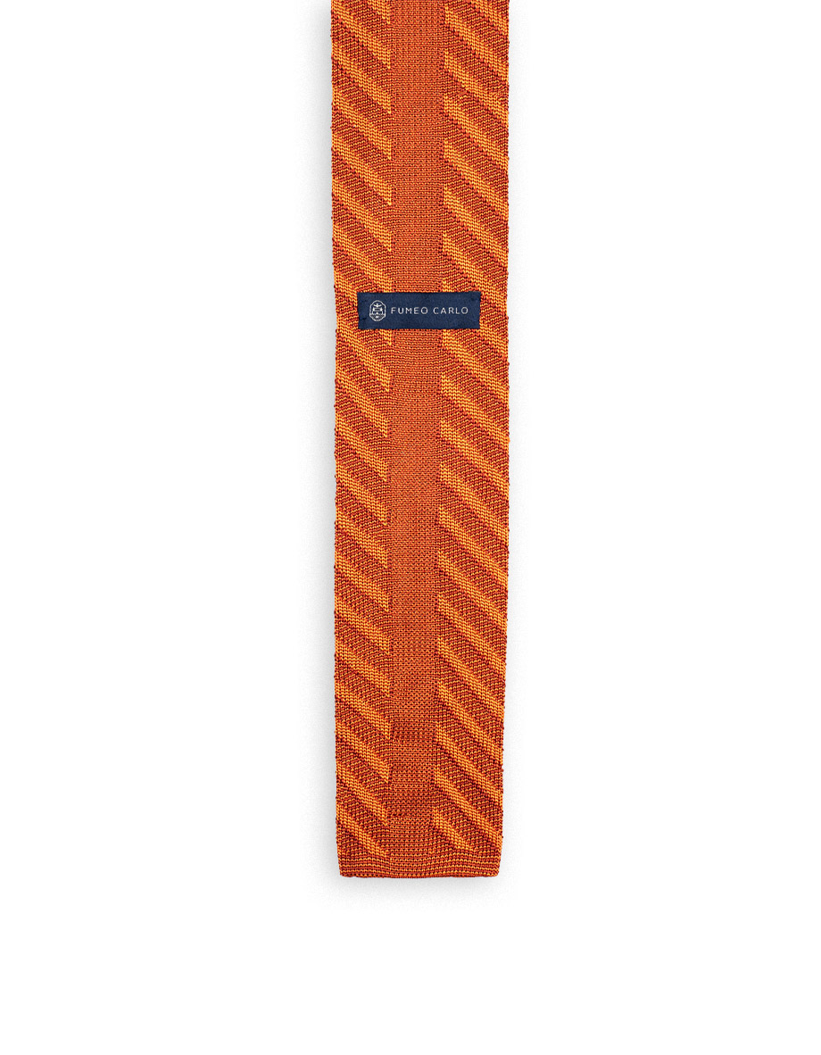 cravatta diagonale 5 5 arancio arancio bruciato 2