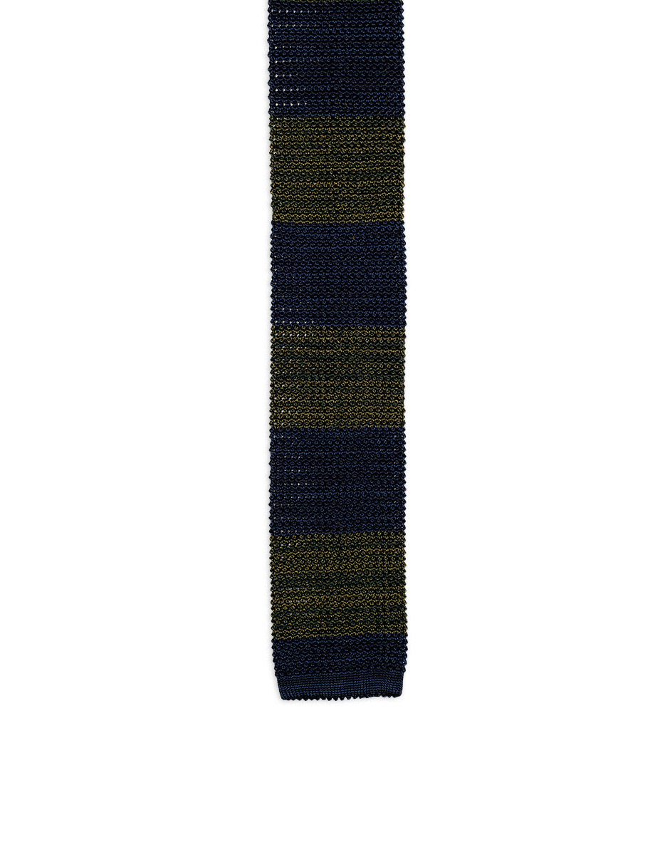 cravatta epsylon grana di riso blu marine navy verde cipresso foglia 1