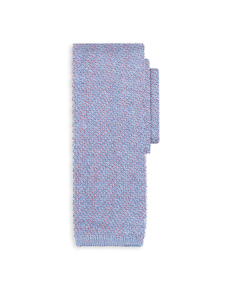 cravatta filo seta azzurro river rosa mauve 0 1