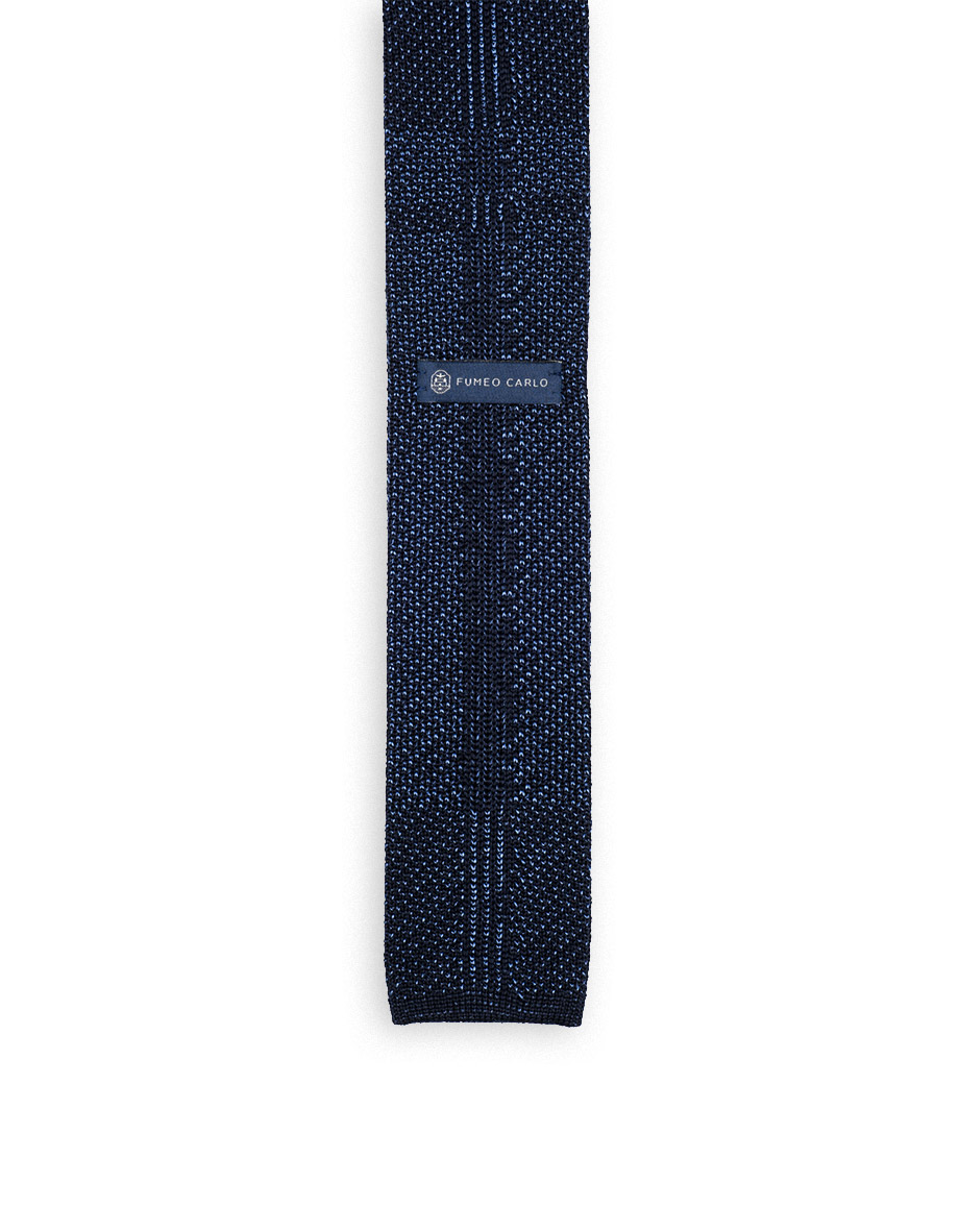 cravatta filo seta blu marine azzurro lazulite 2