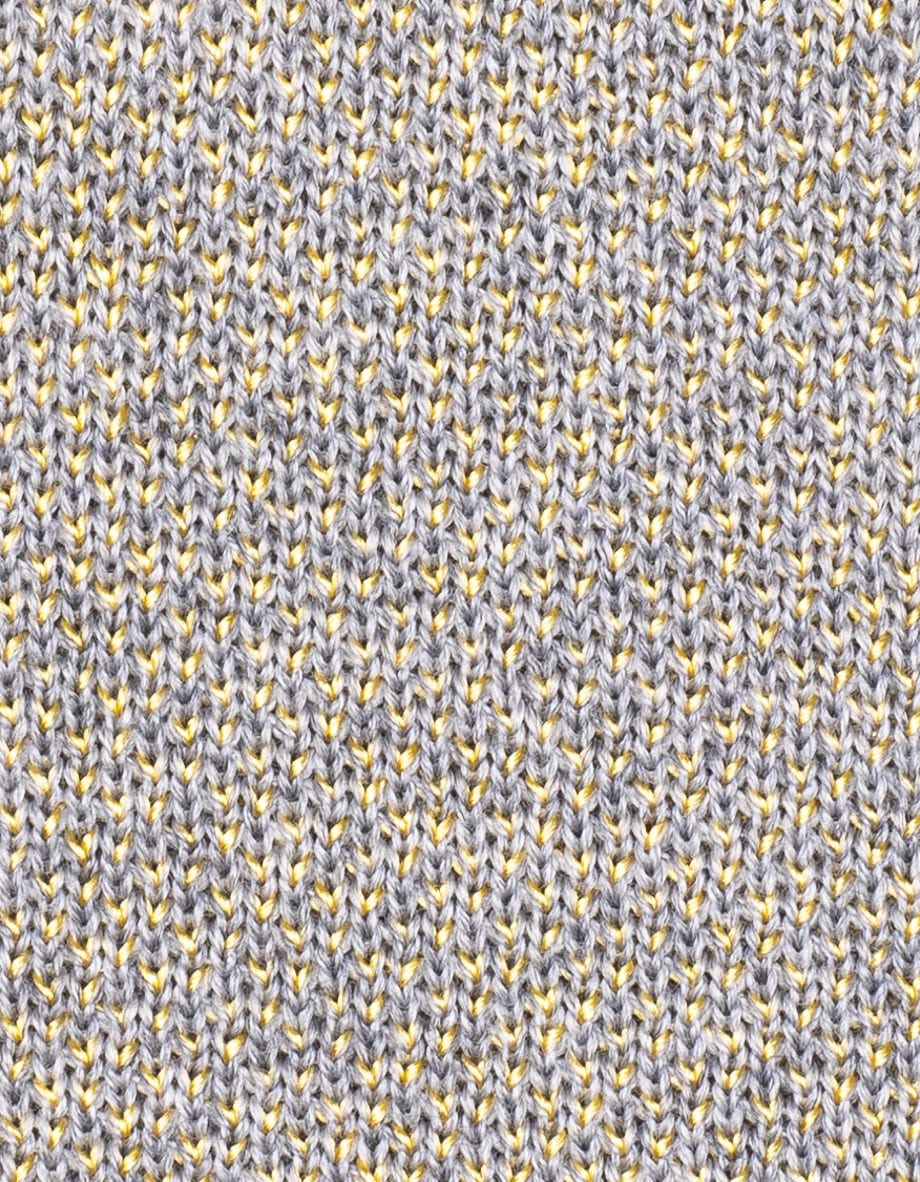 cravatta filo seta grigio beola giallo ginestra 5
