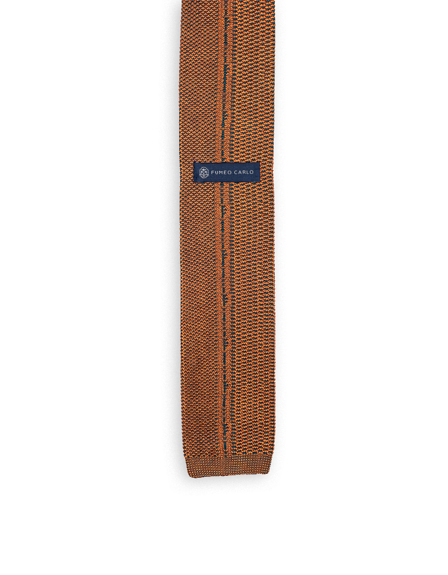 cravatta papilli m12 verticale verde pavone arancio 2