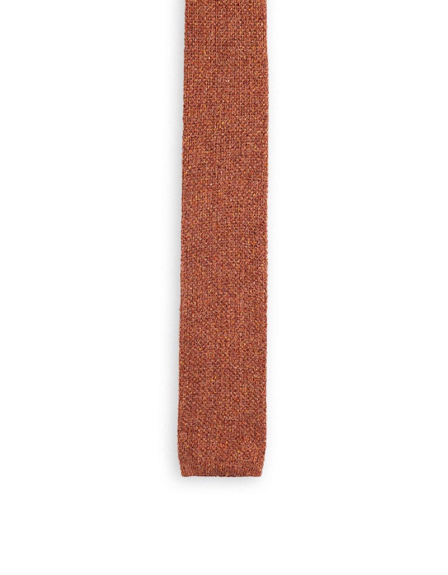 cravatta bourette rosso mattone acero papillo punta quadra 0