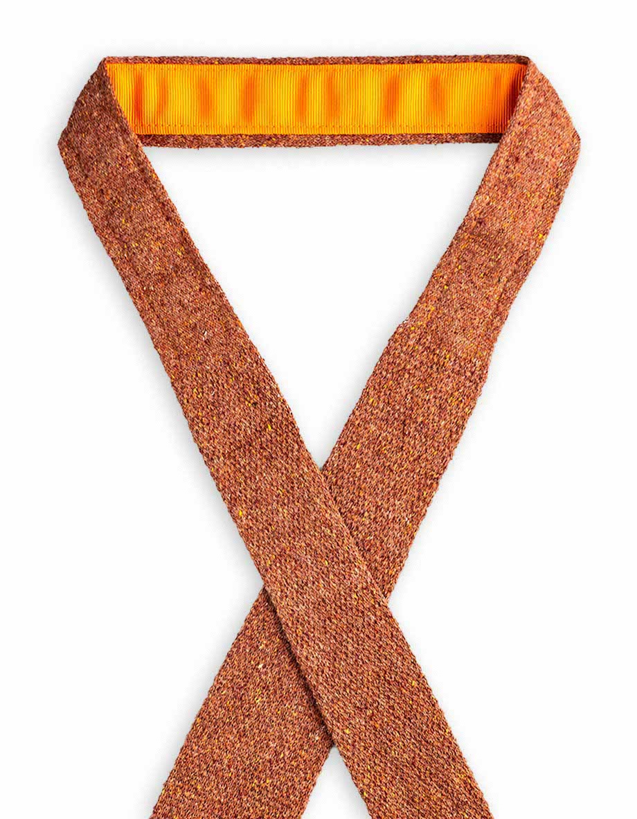 cravatta bourette rosso mattone acero papillo punta quadra 2