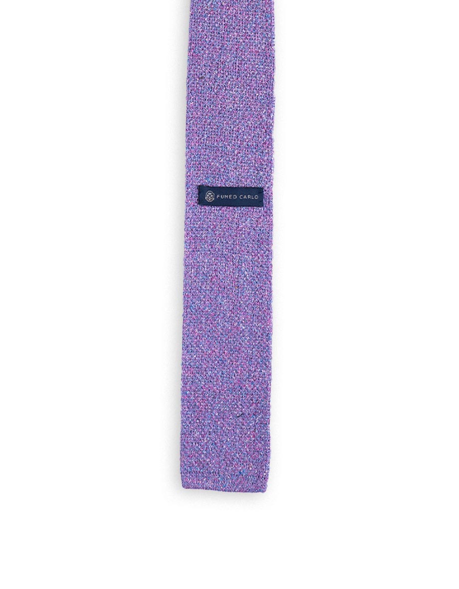 cravatta bourette viola glicine papillo punta quadra 1