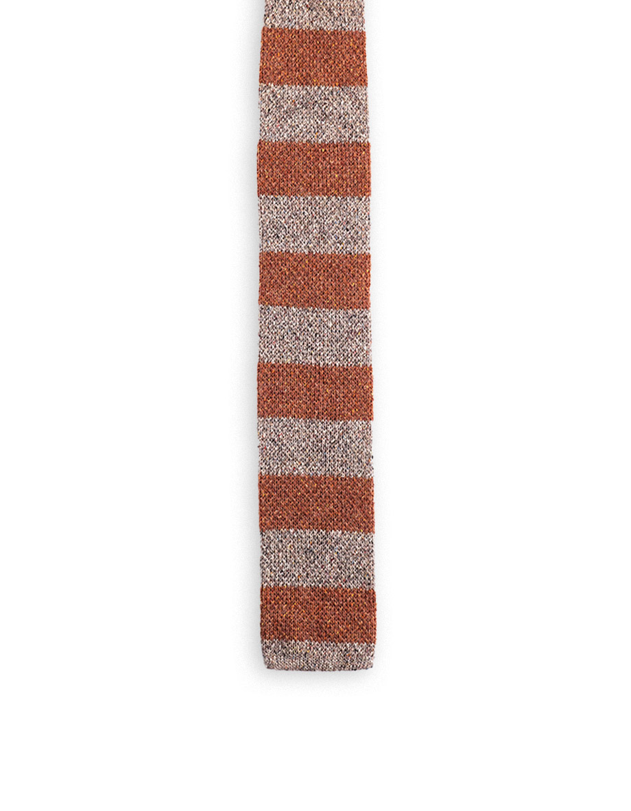 cravatta fantabourette rosso mattone gas papillo riga punta quadra 0