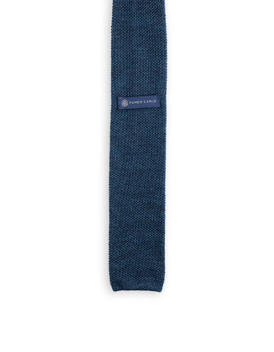cravatta tencal blu profondo papillo punta quadra 1