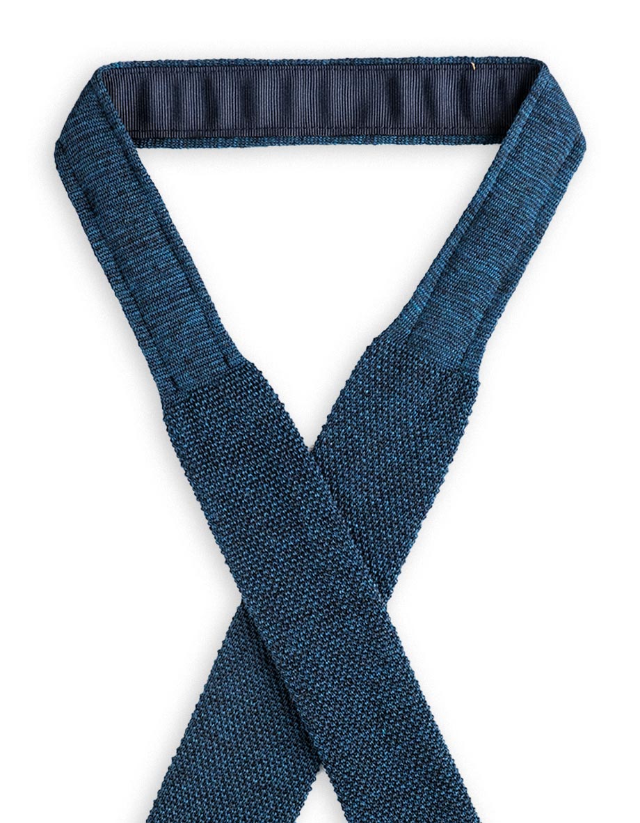 cravatta tencal blu profondo papillo punta quadra 2