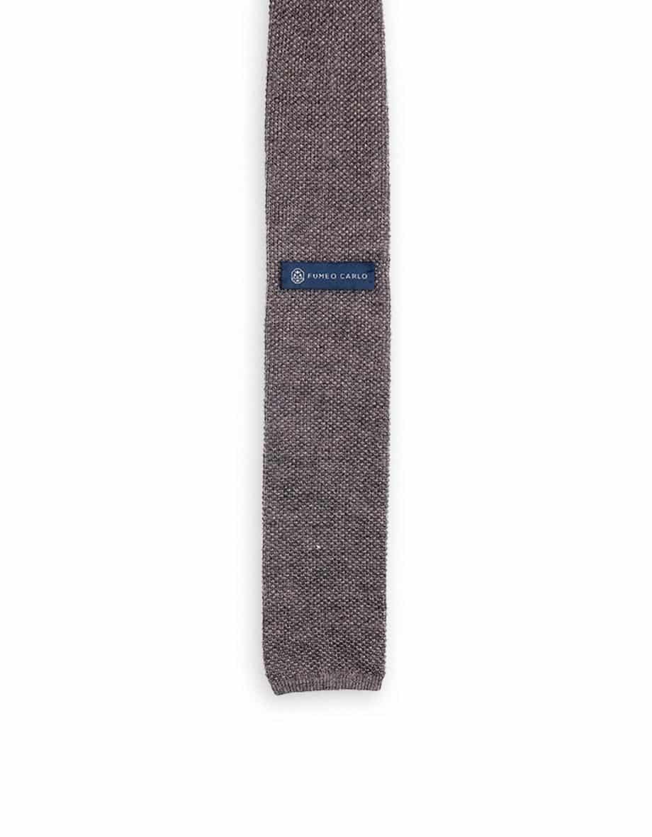 cravatta tencal grigio piombo papillo punta quadra 1