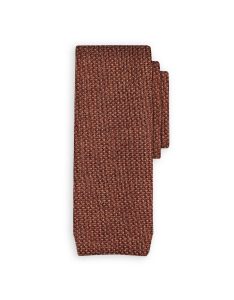 cravatta tencal rosso mattone papillo punta quadra 3