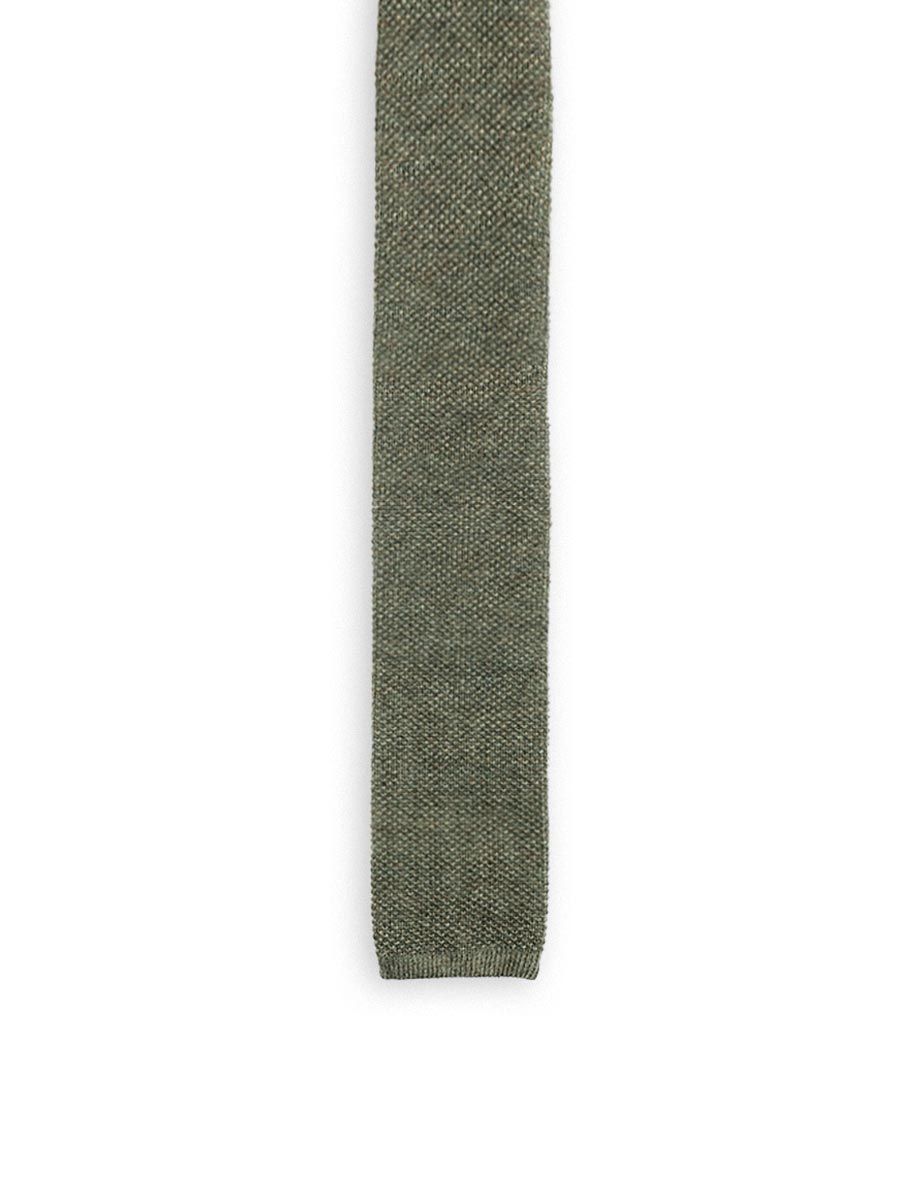 cravatta tencal verde salvia papillo punta quadra 0