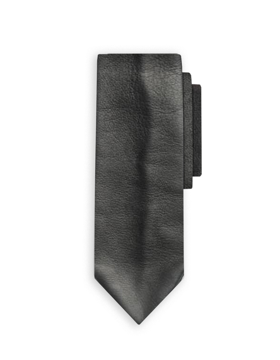 cravatta nera pelle 0