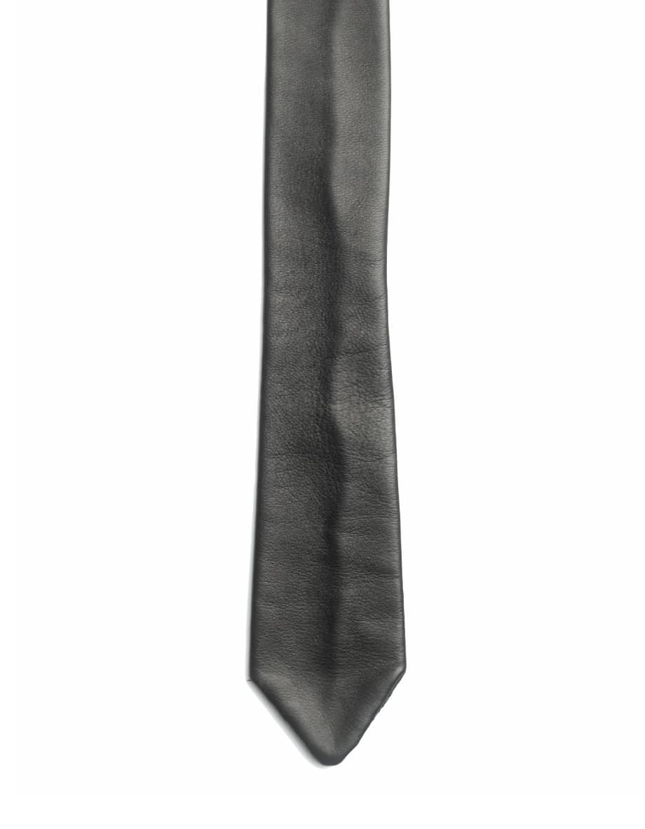 cravatta nera pelle 1